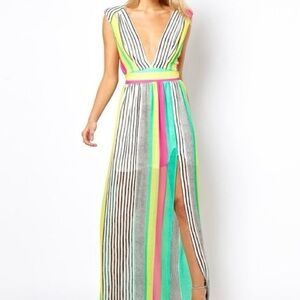 Maxi Love Multicolor Striped Maxi Dress